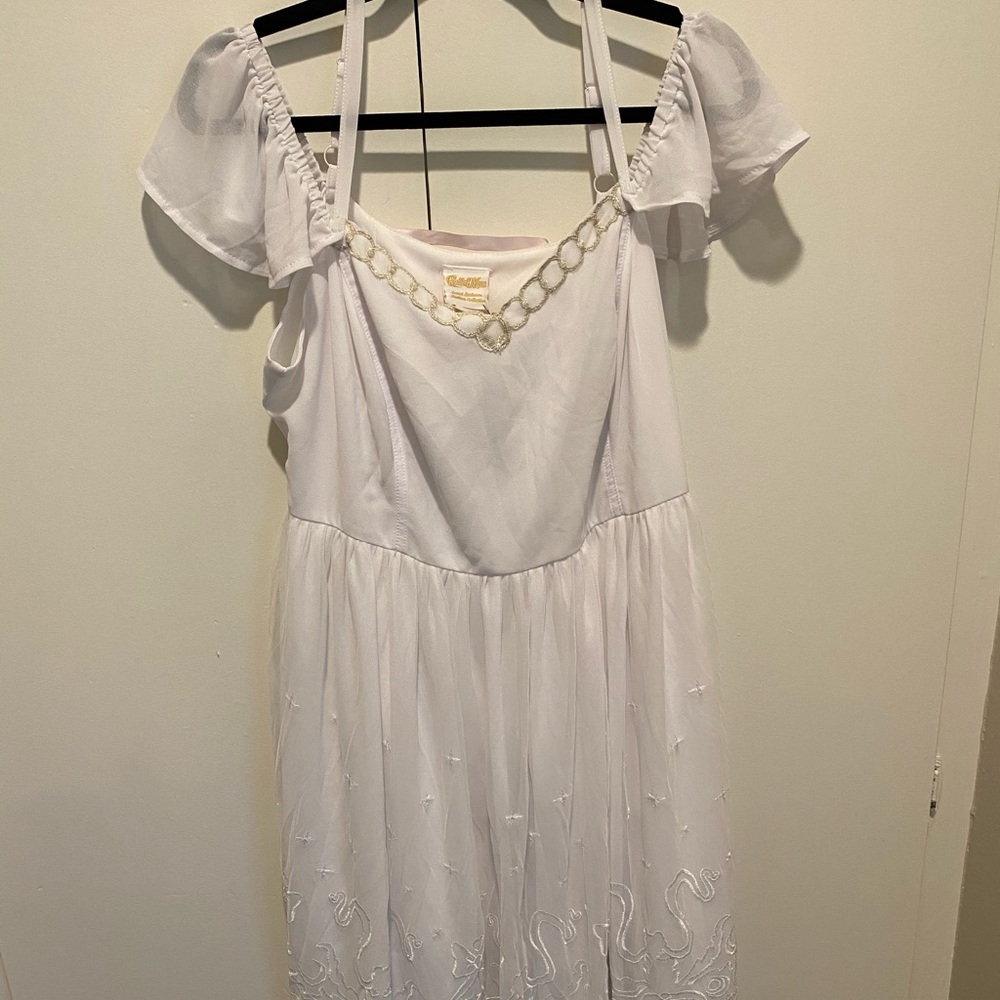 Cold Shoulder, White, Sailor Moon Dress Size 16